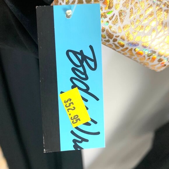 Body Wrappers Stained Glass Robe M Praise Dance Black Gold Trim Worship Clergy - Picture 9 of 11